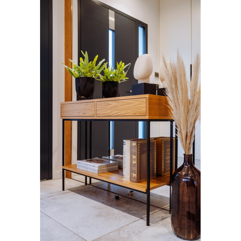 nowoczesna konsola z szufladami i