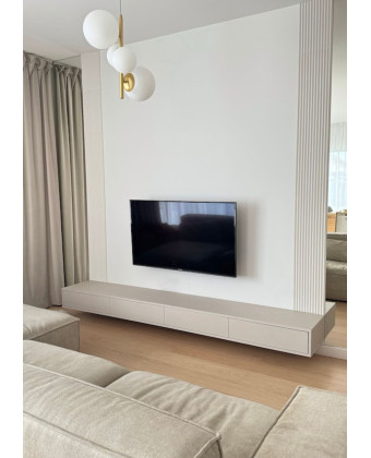 FABIA – Wall-mounted TV cabinet in cashmere