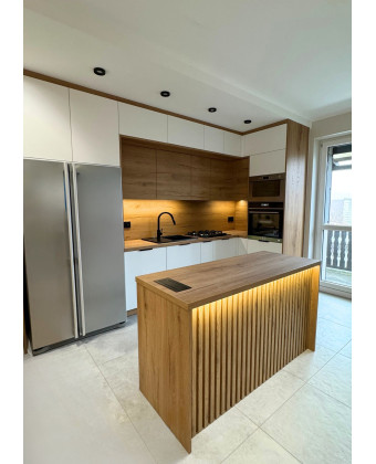 Modern Kitchen with an Island in Leszno