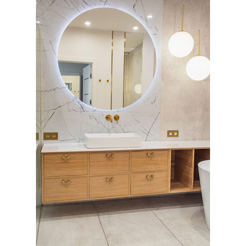 Dębowa szafka łazienkowa SAND funkcjonalność i elegancja w Twojej łazience