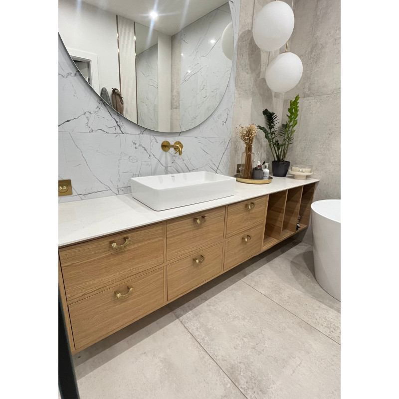 Dębowa szafka łazienkowa SAND funkcjonalność i elegancja w Twojej łazience