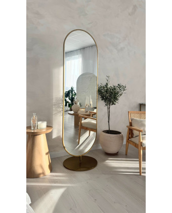Lustro elipsa stojące – eleganckie lustro do sklepu odzieżowego i salonu kosmetycznego Lustro elipsa stojące – eleganckie lustro do sklepu odzieżowego i salonu kosmetycznego