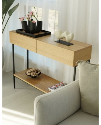 Konsola EMILY – nowoczesna konsola z półką i szufladami