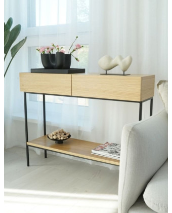 Konsola EMILY – nowoczesna konsola z półką i szufladami