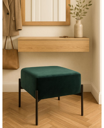 Puf 45×45×40 cm – elegancki, tapicerowany, na metalowych nogach