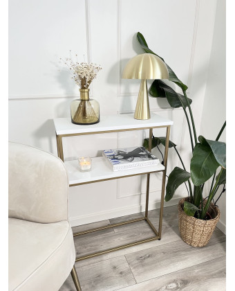 Nowoczesna konsola czarno-złota do salonu i przedpokoju | Minimalistyczna i elegancka Nowoczesna konsola czarno-złota do salonu i przedpokoju | Minimalistyczna i elegancka