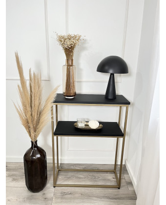 Nowoczesna konsola czarno-złota do salonu i przedpokoju | Minimalistyczna i elegancka Nowoczesna konsola czarno-złota do salonu i przedpokoju | Minimalistyczna i elegancka