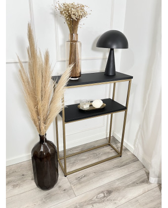 Nowoczesna konsola czarno-złota do salonu i przedpokoju | Minimalistyczna i elegancka Nowoczesna konsola czarno-złota do salonu i przedpokoju | Minimalistyczna i elegancka
