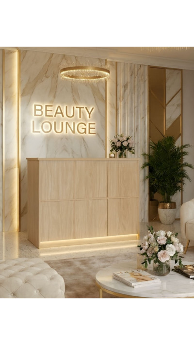 Minimalistyczna recepcja do salonu beauty SALEM Minimalistyczna recepcja do salonu beauty SALEM