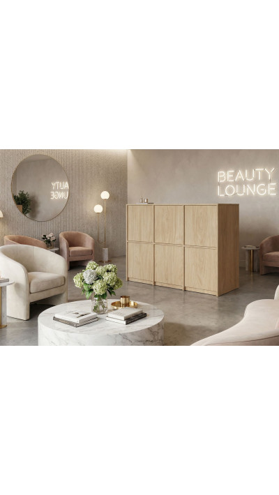 Nowoczesna recepcja do salonu beauty - duża lada beauty. Nowoczesna recepcja do salonu beauty - duża lada beauty.