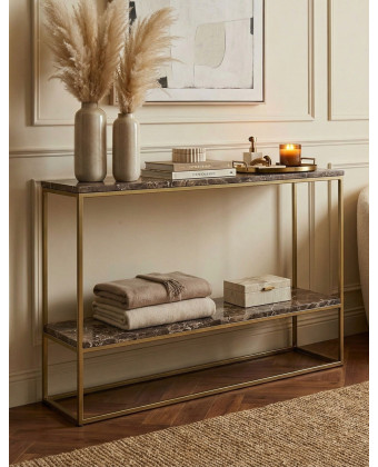 Nowoczesna konsola IVY z kamiennym blatem do przedpokoju