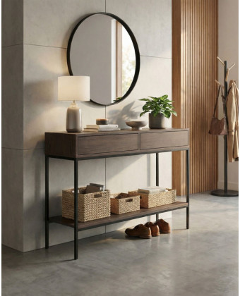 Wąska konsola do przedpokoju z szufladami