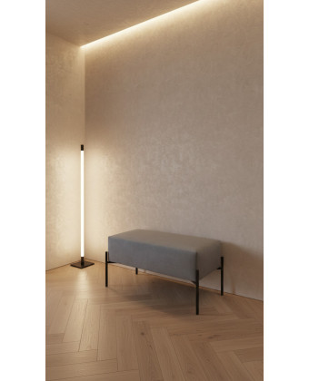 Ławka tapicerowana z metalową podstawą 75x37x40| puf NATYCHMIASTOWA WYSYŁKA