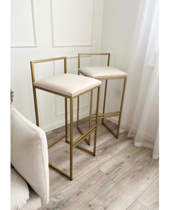 ROSELLA - nowoczesny hoker do wyspy  z tapicerowanym siedziskiem