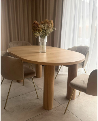 Okrągły stół jadalniany rozkładany