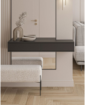 Konsola z szufladami wisząca do lustra.