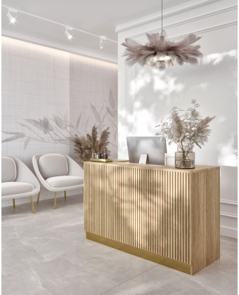 recepcja ASHER ryflowana lada recepcyjna do salonu beauty nowoczesna recepcja kosmetyczna recepcja ASHER ryflowana lada recepcyjna do salonu beauty nowoczesna recepcja kosmetyczna