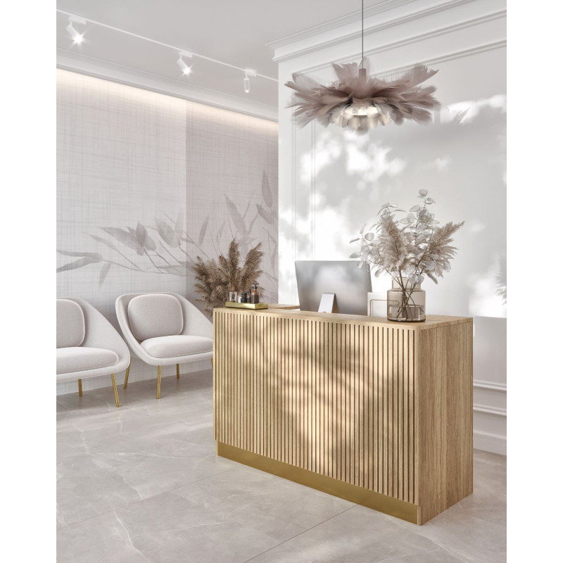 recepcja do salonu beauty ASHER nowoczesna lada recepcyjna ryflowana premium recepcja do salonu beauty ASHER nowoczesna lada recepcyjna ryflowana premium