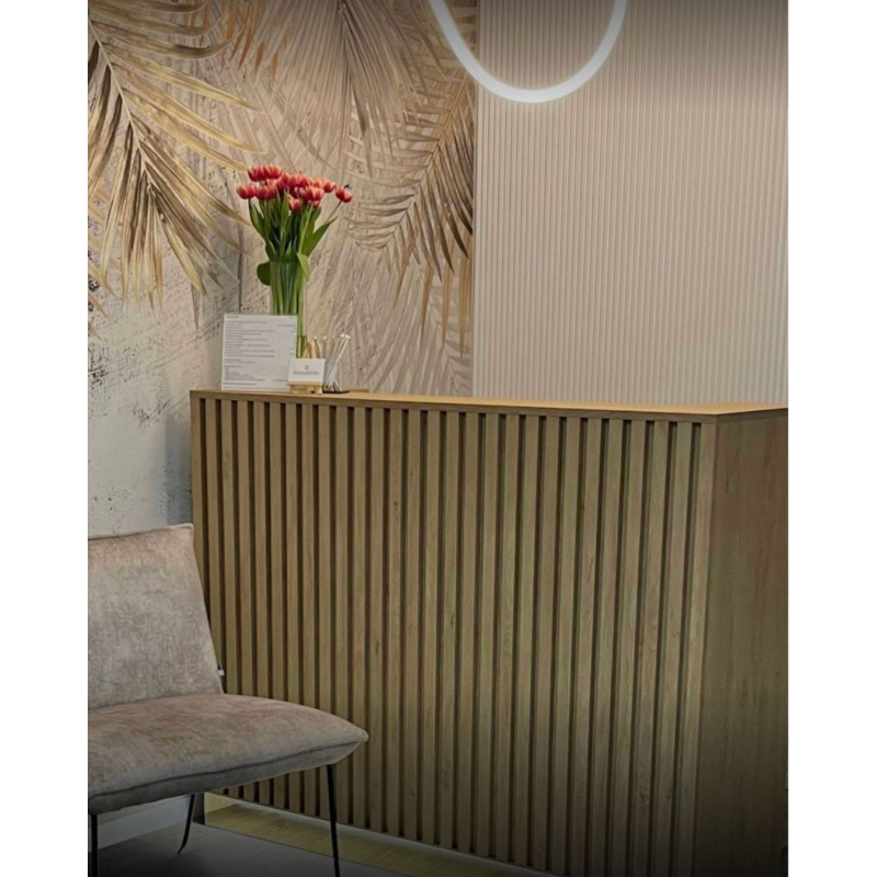 recepcja ryflowana ASHER lada recepcyjna premium do salonu kosmetycznego i fryzjerskiego recepcja ryflowana ASHER lada recepcyjna premium do salonu kosmetycznego i fryzjerskiego