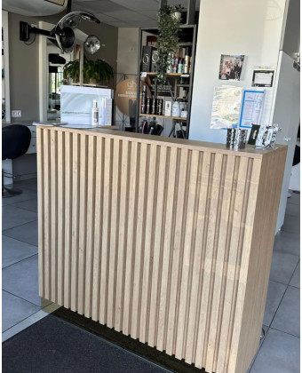 recepcja ASHER ryflowana lada recepcyjna do salonu beauty nowoczesna recepcja kosmetyczna recepcja ASHER ryflowana lada recepcyjna do salonu beauty nowoczesna recepcja kosmetyczna