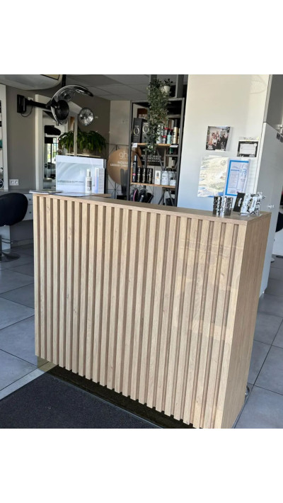 ASHER Reception Desk—a modern reception desk for a beauty salon ASHER Reception Desk—a modern reception desk for a beauty salon