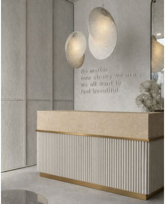 Recepcja RICH – ryflowana lada do salonu beauty i fryzjerskiego | Papierówka