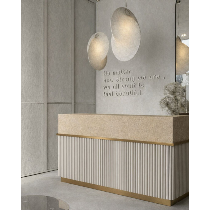 Recepcja RICH – ryflowana lada do salonu beauty i fryzjerskiego | Papierówka