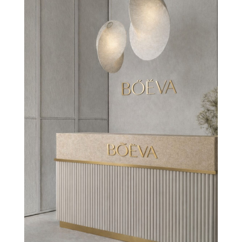 Recepcja RICH – ryflowana lada do salonu beauty i fryzjerskiego | Papierówka