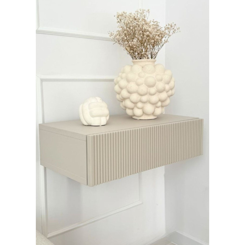 szafka nocna czarna loft Kendra ryflowany front - PAPIERÓWKA MEBLE szafka nocna czarna loft Kendra ryflowany front - PAPIERÓWKA MEBLE