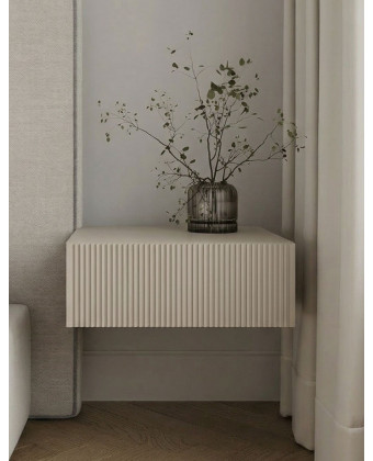 szafka nocna czarna Kendra wisząca ryflowany front - PAPIERÓWKA MEBLE szafka nocna czarna Kendra wisząca ryflowany front - PAPIERÓWKA MEBLE