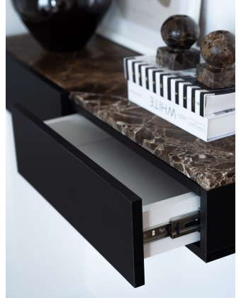 Konsola TERRA z szufladami – minimalistyczna konsola do salonu