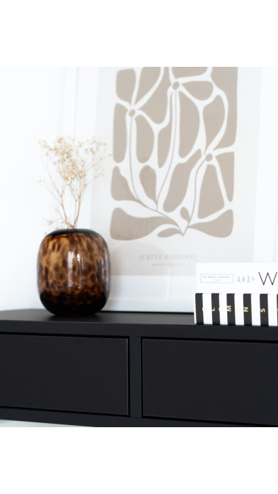 Konsola wisząca Miley czarna – nowoczesna konsola do przedpokoju i salonu z szufladami Konsola wisząca Miley czarna – nowoczesna konsola do przedpokoju i salonu z szufladami