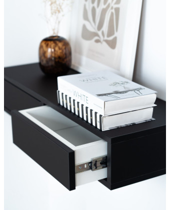 Konsola z szufladami wisząca do lustra.