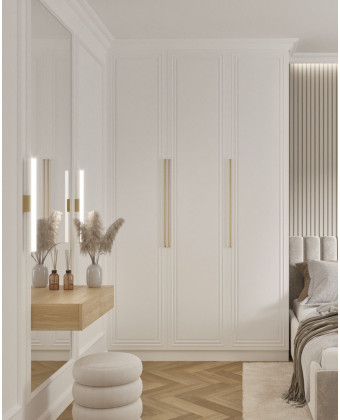 konsola ścienna z forniru dębowego Miley drewniana konsola do przedpokoju