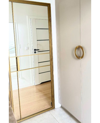 DRZWI LOFTOWE ze szprosami złote pojedyncze