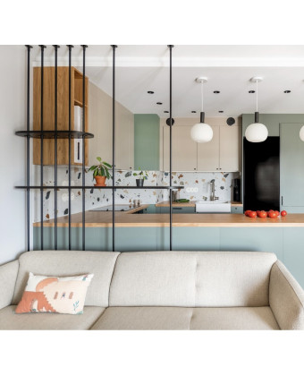 AIDA - nowoczesny regał z czarnego forniru dębowego