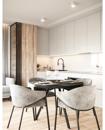 Stół do jadalni na metalowych nogach