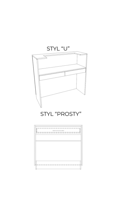 RICH Reception Desk – Grooved Counter for Beauty Salons and Hair Salons | Papierówka RICH Reception Desk – Grooved Counter for Beauty Salons and Hair Salons | Papierówka