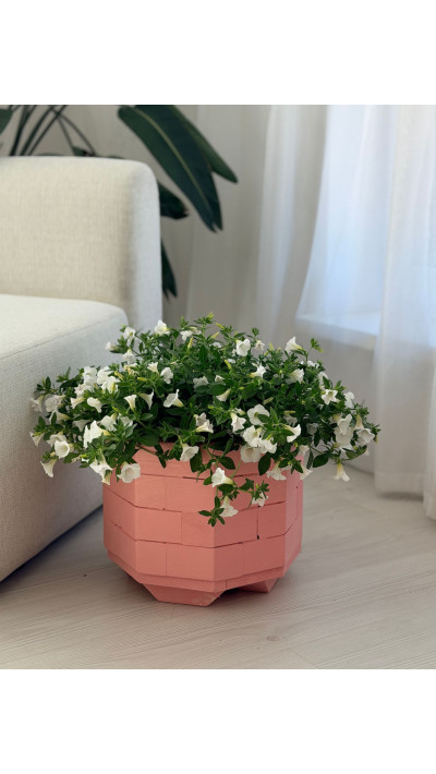 SAGE Drewniana Donica Ogrodowa Ośmiokątna Różowa 30x30 cm – Prezent dla Mamy SAGE Drewniana Donica Ogrodowa Ośmiokątna Różowa 30x30 cm – Prezent dla Mamy