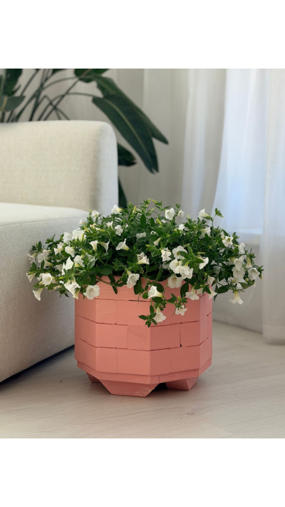 SAGE Drewniana Donica Ogrodowa Ośmiokątna Różowa 30x30 cm – Prezent dla Mamy SAGE Drewniana Donica Ogrodowa Ośmiokątna Różowa 30x30 cm – Prezent dla Mamy