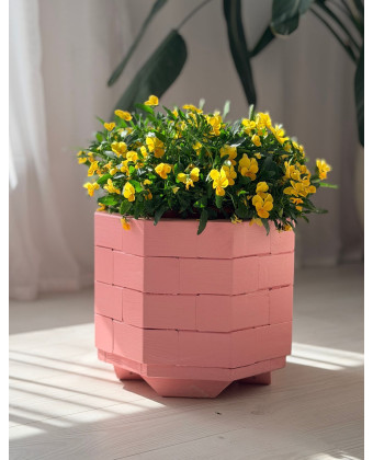 SAGE Drewniana Donica Ogrodowa Ośmiokątna Różowa 30x30 cm – Prezent dla Mamy SAGE Drewniana Donica Ogrodowa Ośmiokątna Różowa 30x30 cm – Prezent dla Mamy
