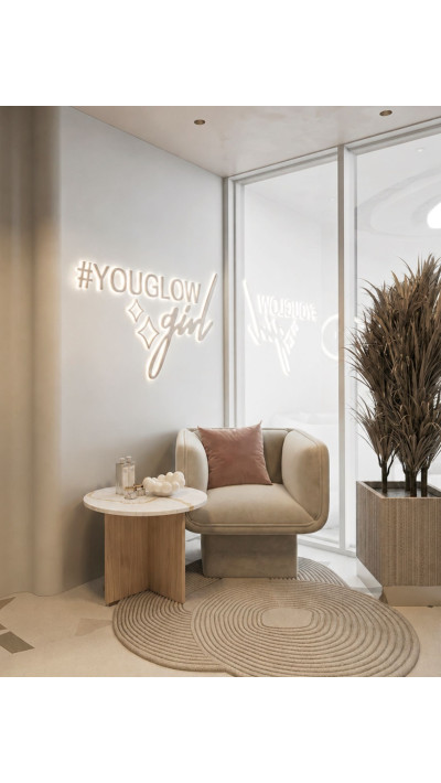 Stolik do poczekalni beauty Calacatta Gold podstawa dębowa ⌀70 cm — VELA