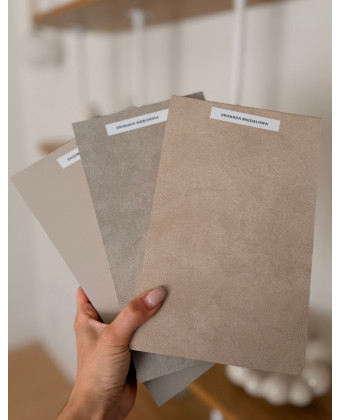 Próbki materiałów do recepcji RAYS | Papierówka