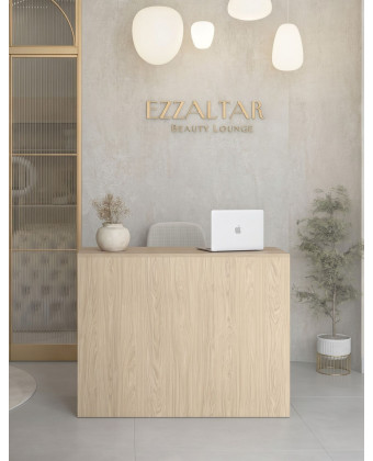 Nowoczesna lada recepcyjna | Recepcja do salonu beauty, kosmetyczna, fryzjerska Nowoczesna lada recepcyjna | Recepcja do salonu beauty, kosmetyczna, fryzjerska