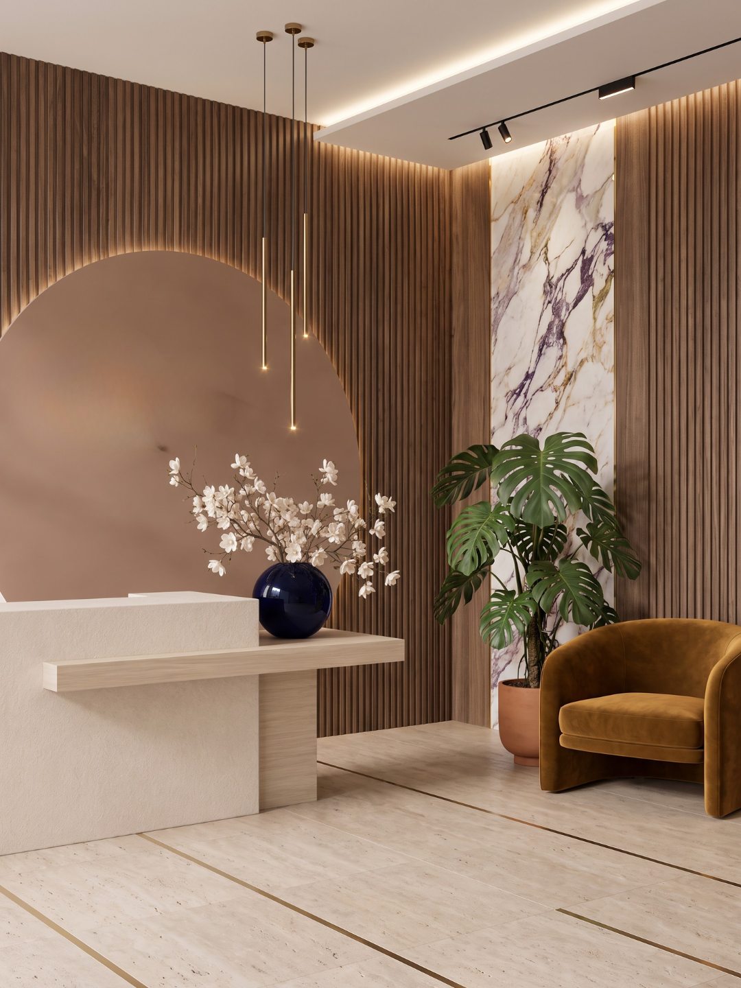 VELA - Minimalistyczna recepcja do kliniki medycyny estetycznej VELA - Minimalistyczna recepcja do kliniki medycyny estetycznej