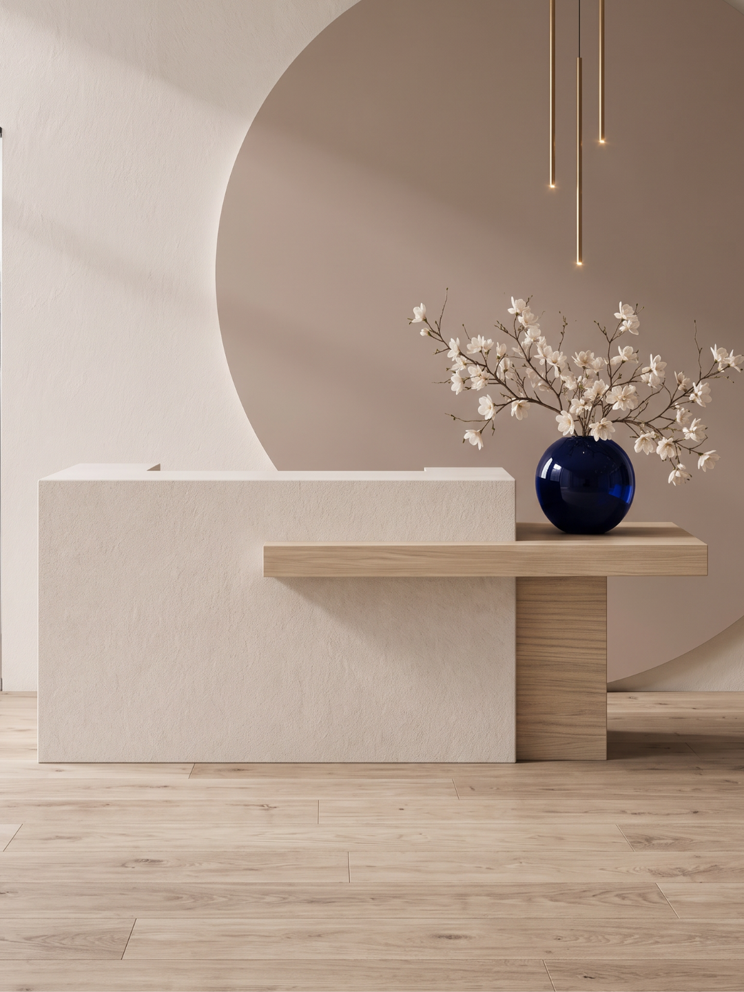 VELA - Minimalistyczna recepcja do kliniki medycyny estetycznej VELA - Minimalistyczna recepcja do kliniki medycyny estetycznej