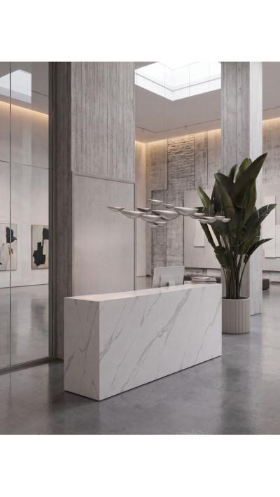 MARBLE - Marmurowa lada recepcyjna | Lada sklepowa lub do salonu kosmetycznego o wzorze marmuru - NA WYMIAR MARBLE - Marmurowa lada recepcyjna | Lada sklepowa lub do salonu kosmetycznego o wzorze marmuru - NA WYMIAR
