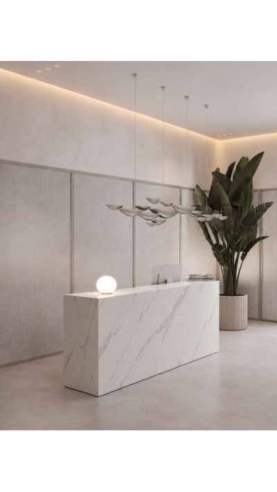 MARBLE - Marmurowa lada recepcyjna | Lada sklepowa lub do salonu kosmetycznego o wzorze marmuru - NA WYMIAR MARBLE - Marmurowa lada recepcyjna | Lada sklepowa lub do salonu kosmetycznego o wzorze marmuru - NA WYMIAR