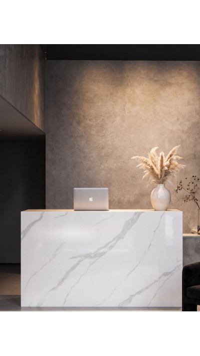 MARBLE - Marmurowa lada recepcyjna | Lada sklepowa lub do salonu kosmetycznego o wzorze marmuru - NA WYMIAR MARBLE - Marmurowa lada recepcyjna | Lada sklepowa lub do salonu kosmetycznego o wzorze marmuru - NA WYMIAR