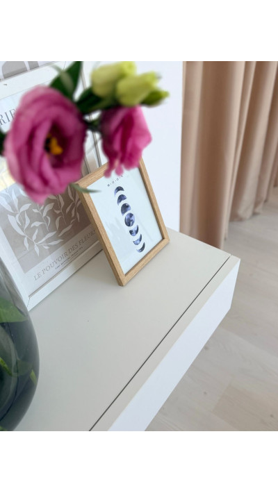 Biała Wisząca Konsola z Szufladą | Minimalistyczna Półka Ścienna
